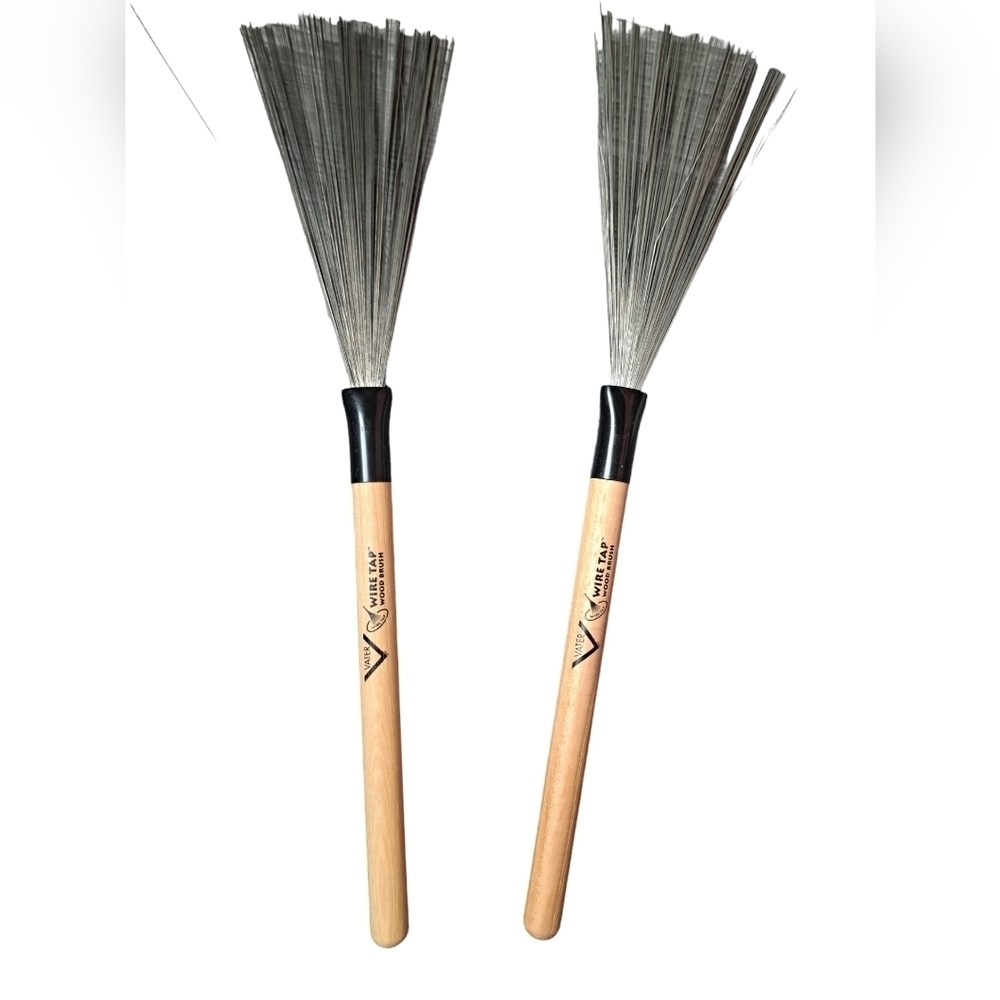 VATER WIRE TAP WOOD BRUSH Percussion Single Wire Tap Wood Brushes sweep fan 2